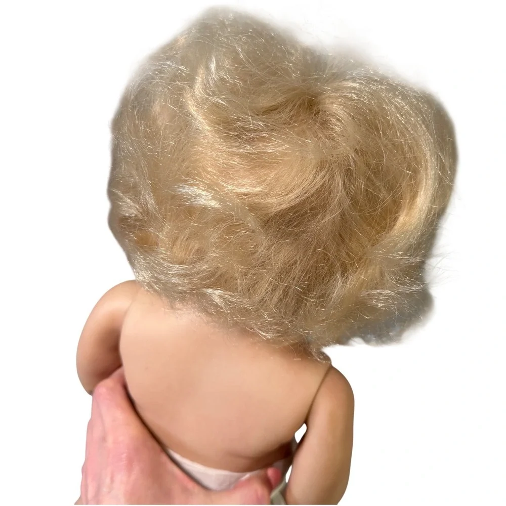 Realistic Baby Girl Doll Blonde‎ Blue Eyes Infant Vinyl Anatomically Correct 18